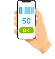 İş ortağı web sayfasında ödeme yöntemi olarak CashtoCode'u seçin. Talimatları izleyin ve bir barkod oluşturun.